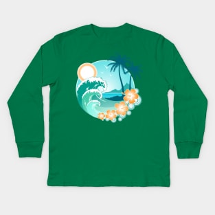 Waves Kids Long Sleeve T-Shirt